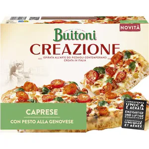 Caprese Pizza con Tomate Cherry, Tomates Semi Secos, Salsa Pesto y Queso  Buitoni Creazione 435 G