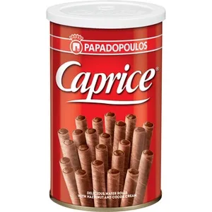 Caprice Barquillos Rellenos de Crema de Avellanas y Cacao Papadopoulos