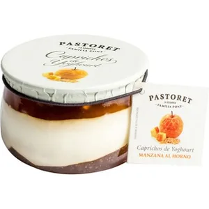 Caprichos Yogur Natural Azucarado con Manzana al Horno sin Gluten Pastoret