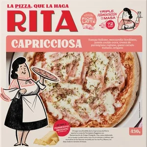 Caprichosa Pizza con Jamón Cocido y Parmesano Reggiano Rita