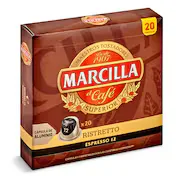 Cápsulas de Café Ristretto Marcilla 20 Unidades