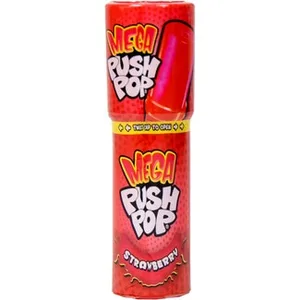 Caramelo Mega Push Pop de Fresa o Frambuesa Distintos Sabores Se Surten según Existencias Bazooka