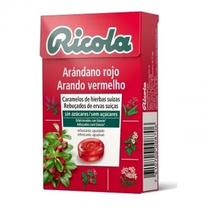 Caramelo Sabor Arándano Rojo sin Azúcar Ricola 50 G.