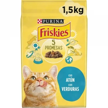 Pienso de Atún con Verduras para Gato Adulto Purina Friskies 5 Promesas 1,5 Kg