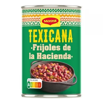 Frijoles de la Hacienda Texicana Maggi sin Gluten 425 G.