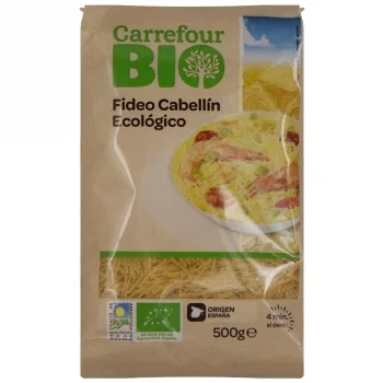 Pasta Fideo Cabellín Ecológico Carrefour Bio 500 G.
