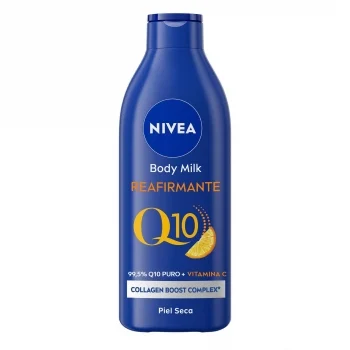 Body Milk Reafirmante con Vitamina C para Piel Seca Nivea Q10 400 Ml.