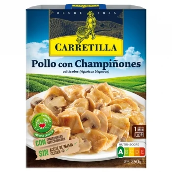 Pollo con Champiñones Carretilla sin Gluten sin Aceite de Palma 250 G.
