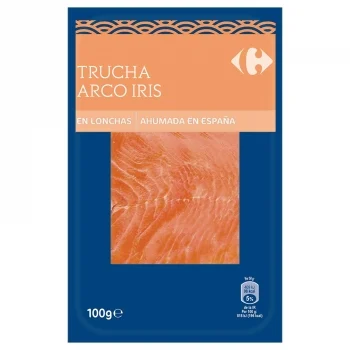 Trucha Ahumada Arco Iris en Lonchas Carrefour 100 G.