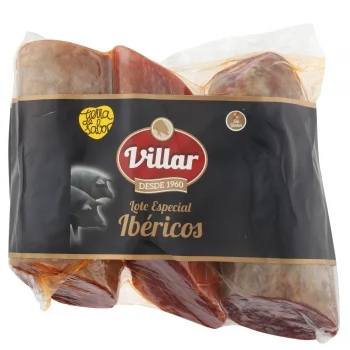 Lote de Ibéricos Lomo, Chorizo y Salchichón Villar sin Gluten 825 G