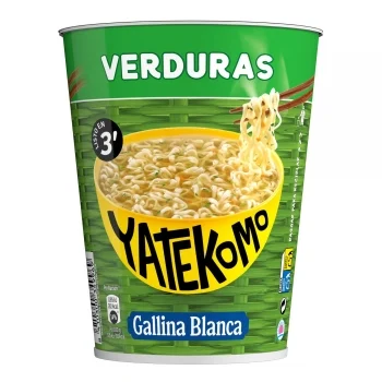 Fideos Orientales con Verduras Yatekomo Gallina Blanca 59 G.