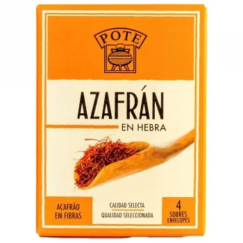 Azafrán en Hebra Pote Pack de 4 Sobres de 1 G.