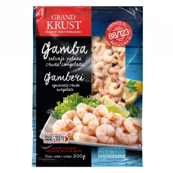 Gamba Salvaje Pelada Cruda 88/123 Piezas Grand Krust 600 G.