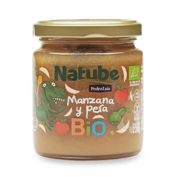 Tarrito de Manzana y Pera desde 4 Meses Ecológico Natube sin Gluten 220 G.