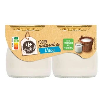 Yogur Natural de Vaca Carrefour Original Pack de 2 Unidades de 115 G.