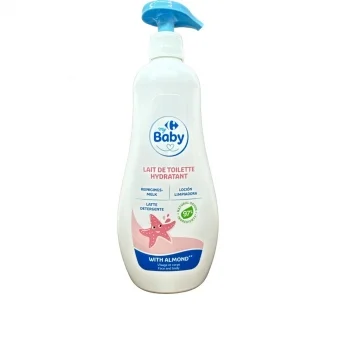 Loción Hidratante Cara y Cuerpo 97% Natural Carrefour Baby 750 Ml.