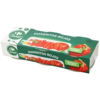 Pimientos Asados en Tiras Classic Carrefour Pack de 3 Unidades de  60 G.