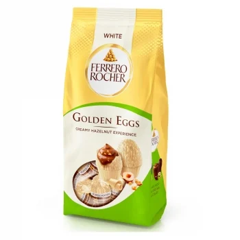 Bombones de Chocolate Blanco Golden Eggs Rocher 90 G.