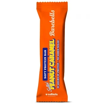 Barrita Alta en Proteínas Bañada en Chocolate con Leche, Cacahuete y Caramelo Salado Barebells sin Azúcar Añadido 55 G.