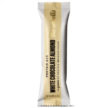 Barrita Alta en Proteínias Bañadas en Chocolate Blanco con Almendras Barebells 55 G.