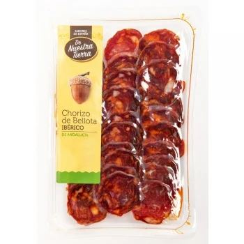 Chorizo de Bellota Ibérico 50% Raza Ibérica en Lonchas de Nuestra Tierra 100 G