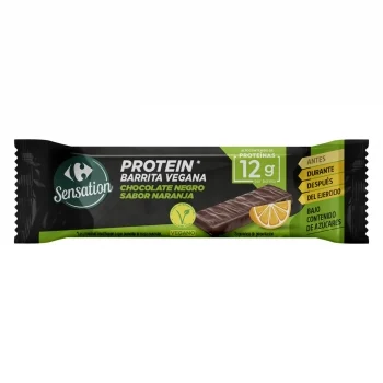 Barrita de Chocolate Negro Sabor Naranja Carrefour Sensation 40 G.