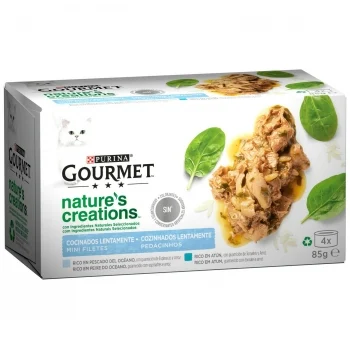Comida Húmeda Surtido de Pescado para Gato Adulto Purina Gourmet Nature's Creations 4x85 G