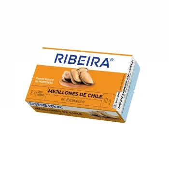 Mejillón Chile en Escabeche 8/12 Ribeira sin Gluten 69 G.