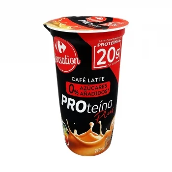 Café Latte Macchiatto con Alto Contenido de Proteínas Carrefour Sensation sin Gluten 250 Ml.