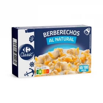Berberechos al Natural 60/100 Classic Carrefour 63 G.