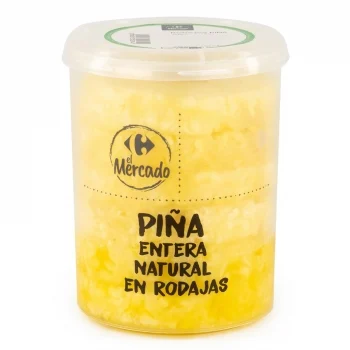Piña Natural en Rodajas Carrefour el Mercado Vaso de 450 G
