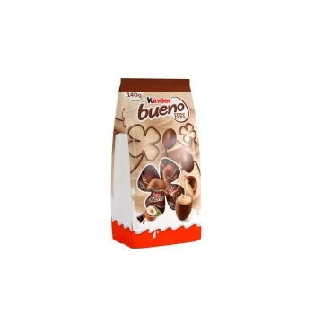 Mini Huevos de Chocolate Rellenos de Crema de Avellana Kinder Bueno 140 G.