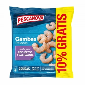 Gambas Peladas Crudas Ultracongeladas Pescanova 240 G.