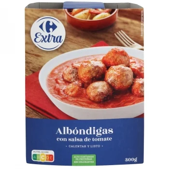 Albóndigas con Salsa de Tomate Extra Carrefour 300 G.