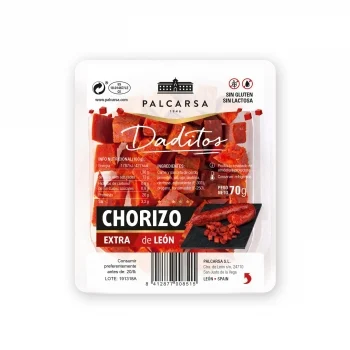 Chorizo de León en Taquitos Palcarsa sin Gluten y sin Lactosa 70 G
