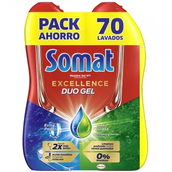 Gel para Lavavajillas Duo Gel Excellence Somat 70 Lavados.