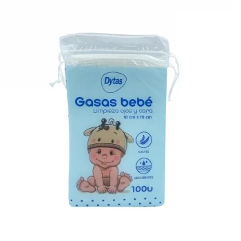 Gasas Bebe para Limpieza de Ojos y Cara Dytas 100 Ud.