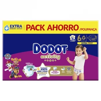 Pañales Dodot Activity T6 (14-19 Kg) 117 Ud.