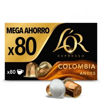 Café Cápsulas Espresso Colombia L'or Compatible con Nespresso 80 Ud.