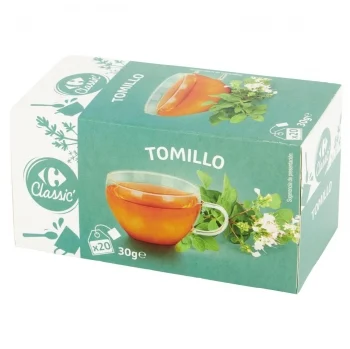 Infusión de Tomillo en Bolsitas Carrefour Classic 20 Ud.