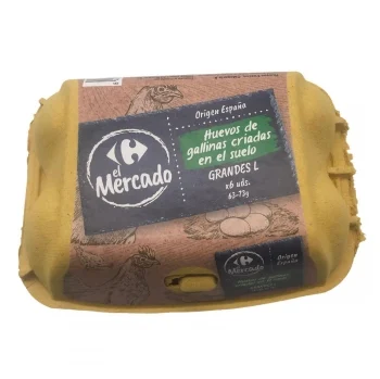 Huevos L de Suelo Carrefour el Mercado 6 Ud.