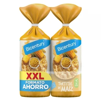 Tortitas de Maíz Bicentury sin Gluten Pack 2 Unidades de 130 G.