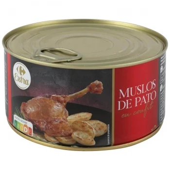 Muslos de Pato Confitados Extra Carrefour 470 G.