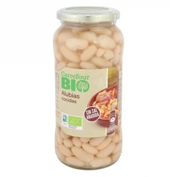 Alubia Cocida Ecológica Carrefour Bio sin Sal Añadida 400 G.