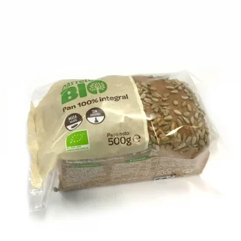 Pan Integral 100 % Ecológico con Pipas de Girasol Carrefour Bio 500 G
