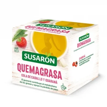 Infusión Quemagrasa con Cola de Caballo y Guaraná Sabor Fresa en Bolsitas Susarón 10 Ud.