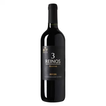 Vino Tinto Reserva Tempranillo 3 Reinos D.o.ca. Rioja 75 Cl.