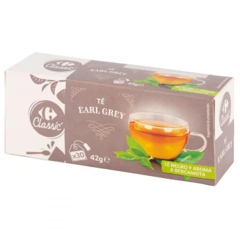Té Negro Earl Grey en Bolsitas Carrefour Classic 30 Ud.