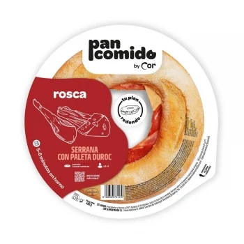 Rosca Rústica de Jamón Serrano, Bacon y Queso Pancomido By Cor 480 G.