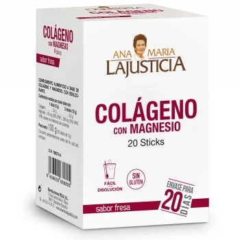 Complemento Alimenticio con Colágeno y Magnesio en Sticks Ana Maria Lajusticia sin Gluten 20 Ud.